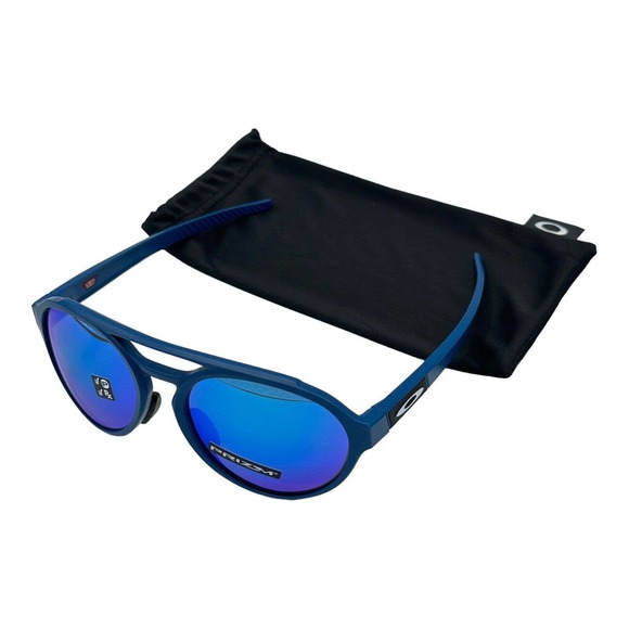 Oakley Forager Asia Fit Matte Poseidon Prizm Sapphire Polarized Sunglasses - Picture 7 of 7